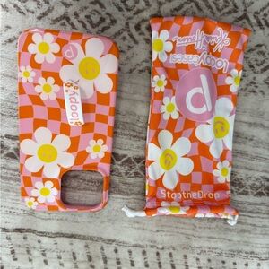 Loopy Case Kids Phone Case with Daisy Pattern - Pink and Orange